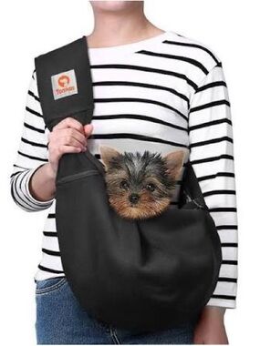 Tomkas Black Sling Pet Carrier with Shoulder Strap—new with tags